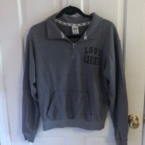 GREY “PINK” QUARTERZIP